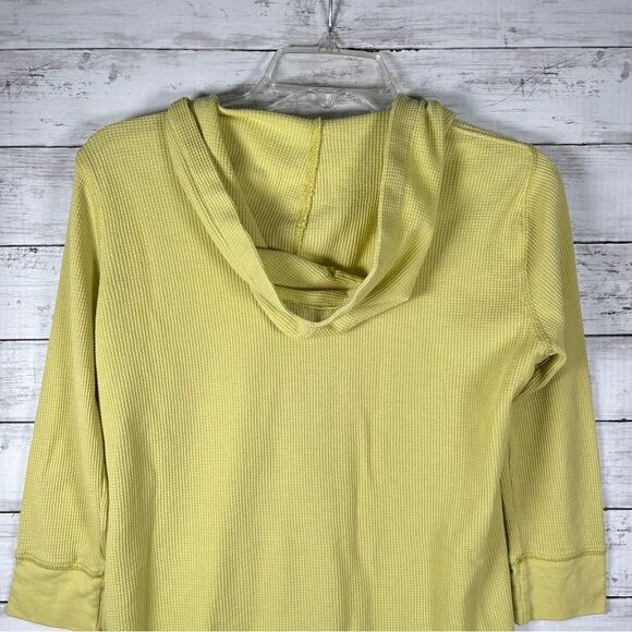 Carhartt Women’s Waffle Weave Zip-Up Chartreuse Lightweight Hoodie Size L 12/14 - Picture 5 of 6